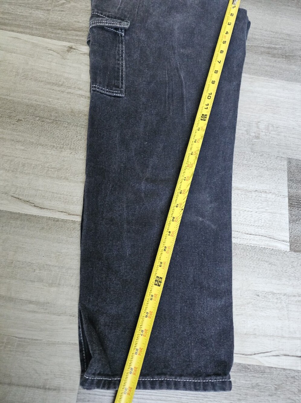 Manfinity Black Contrast Stitch Cargo Jeans XXL - Picture 15 of 15
